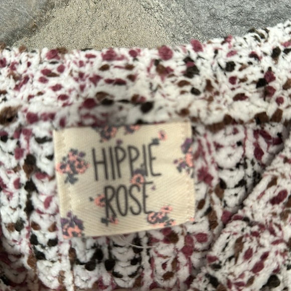Hippie Rose sweater size SMALL crop top shirt - Picture 2 of 4